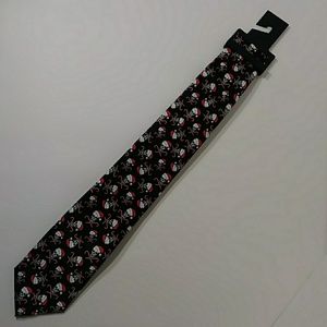 NEW Holiday Tie of Candy Cane & Skulls